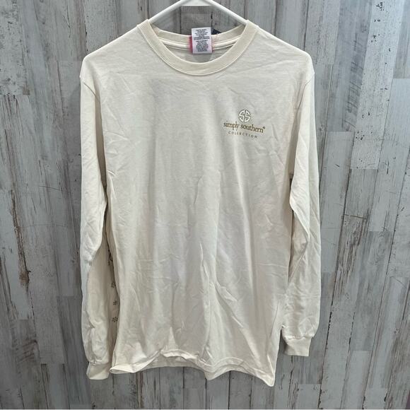 New! Simply Southern Happy Birth Yay Jesus Christmas Long Sleeve Tee Womens S - Picture 2 of 6